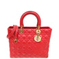 Christian Dior Red Lady Dior Large Bag