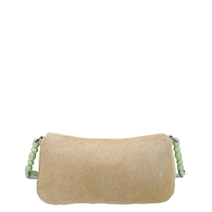 Christian Dior Bicolor Maris Pearl Calf Hair Shoulder Bag