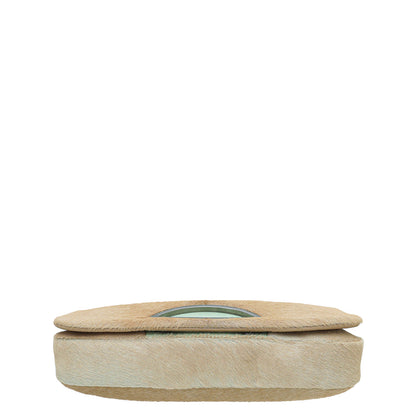 Christian Dior Bicolor Maris Pearl Calf Hair Shoulder Bag