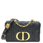 Christian Dior Black Caro Cannage Small Flap Bag