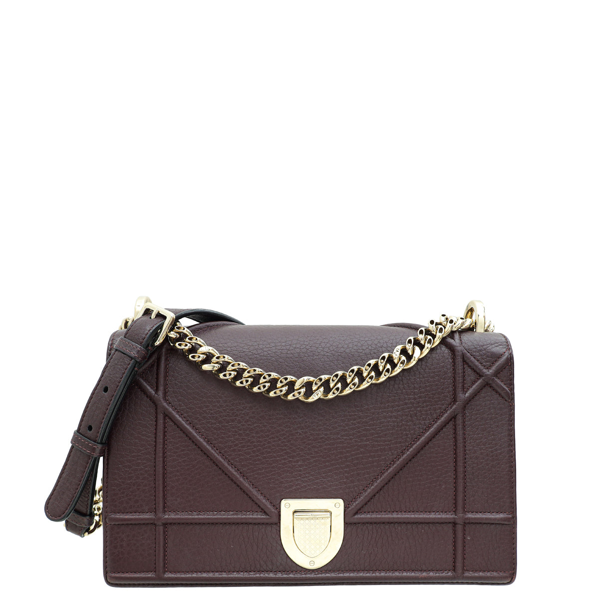Dior Diorama Burgundy Shoulder Bag