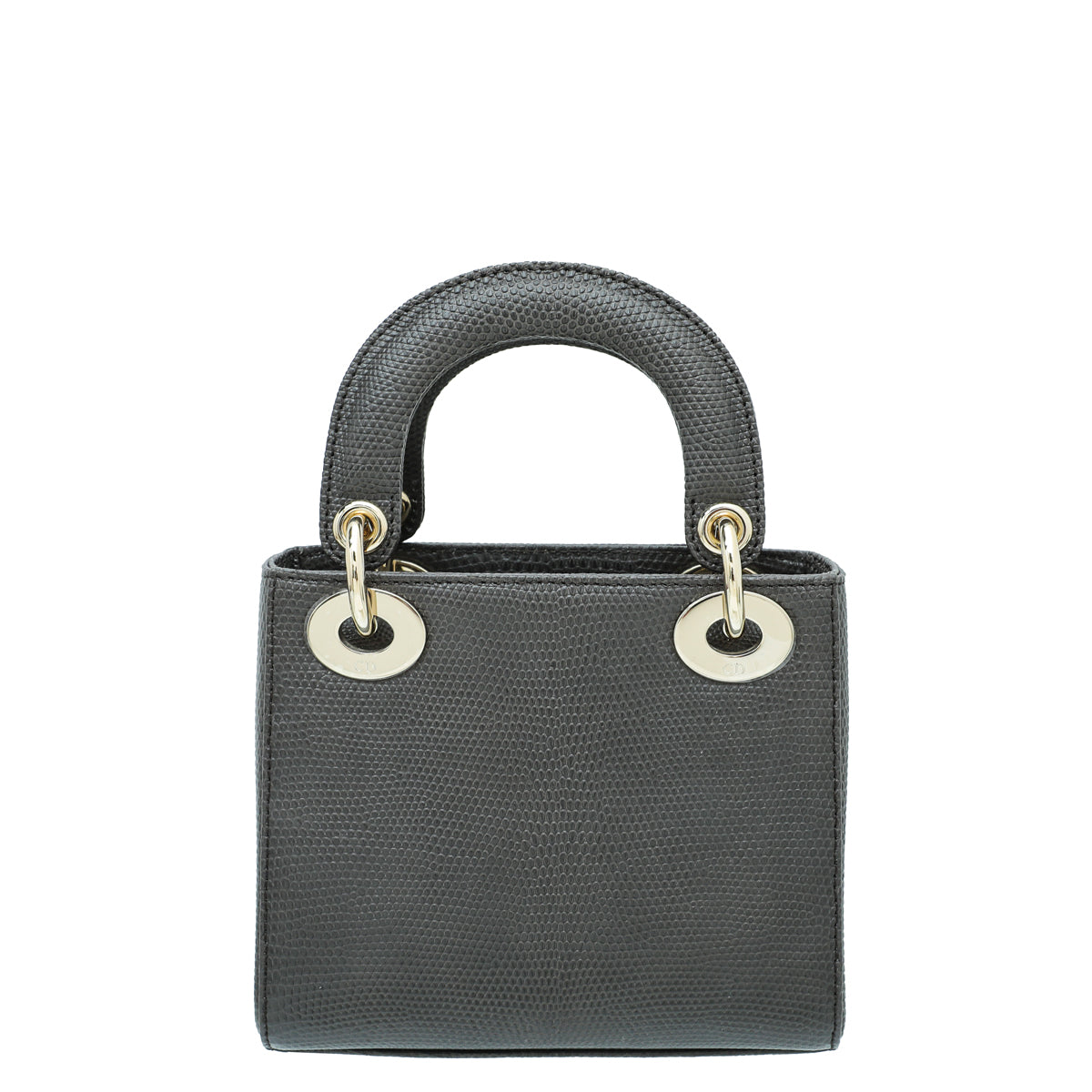 Christian Dior Smoky Gray Lizard Lady Dior Mini Bag