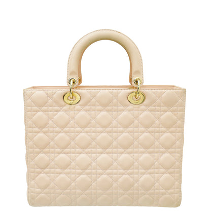 Christian Dior Light Pink Lady Dior Large Bag