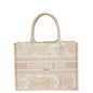 Christian Dior Pink Book Tote Toile De Jouy Saint Tropez Medium Bag