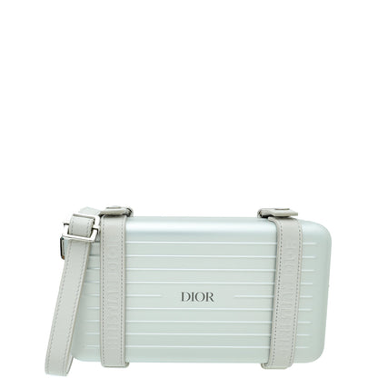 Christian Dior Gray X Rimowa Personal Clutch Crossbody Bag