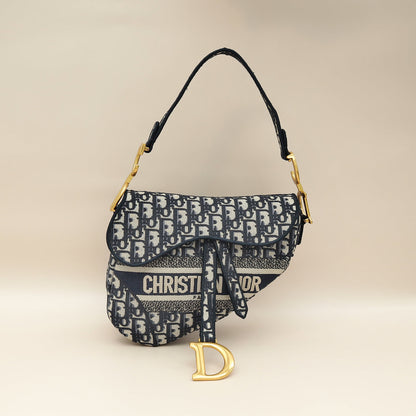 Dior Saddle Oblique Blue Crossbody Style 8