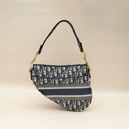 Dior Saddle Oblique Blue Crossbody Style 8