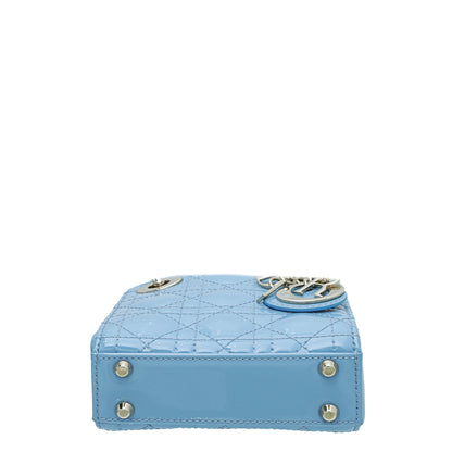 Christian Dior Blue Cornflower Lady Dior Micro Bag