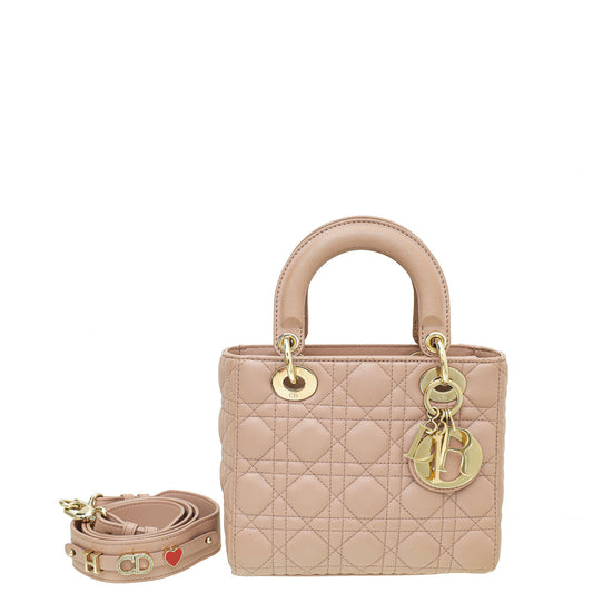 Christian Dior Rose Des Vents Lady Dior My Abcdior Small Bag