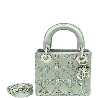 Dior Lady Dior Cannage Grey Handbag