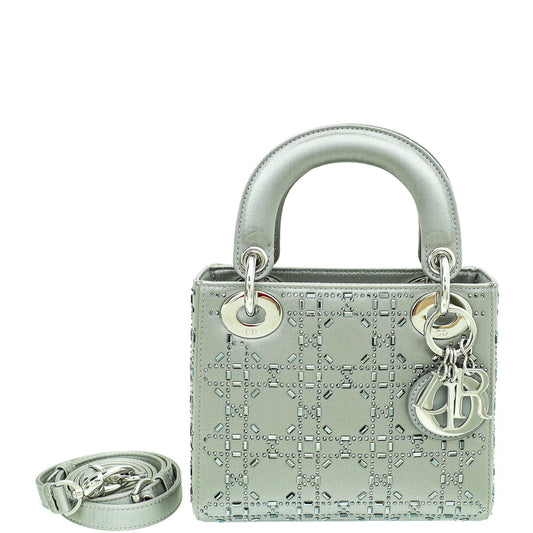 Dior Lady Dior Cannage Grey Handbag