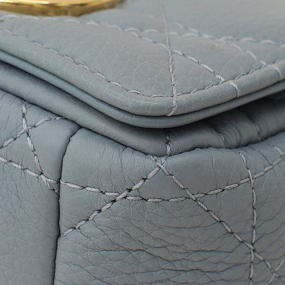 Christian Dior Blue Cannage Micro Caro Bag