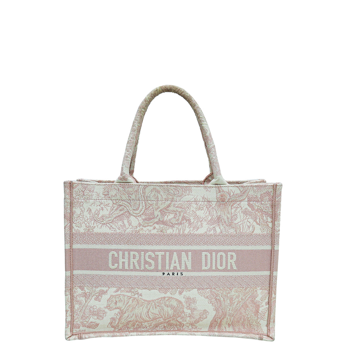 Christian Dior Bicolor Book Tote Toile De Jouy Embroidery Bodrum Medium Bag