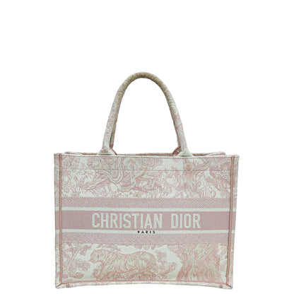 Christian Dior Bicolor Book Tote Toile De Jouy Embroidery Bodrum Medium Bag