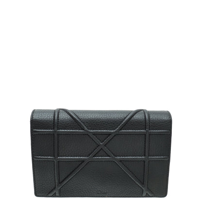 Christian Dior Black Diorama Chain Pouch