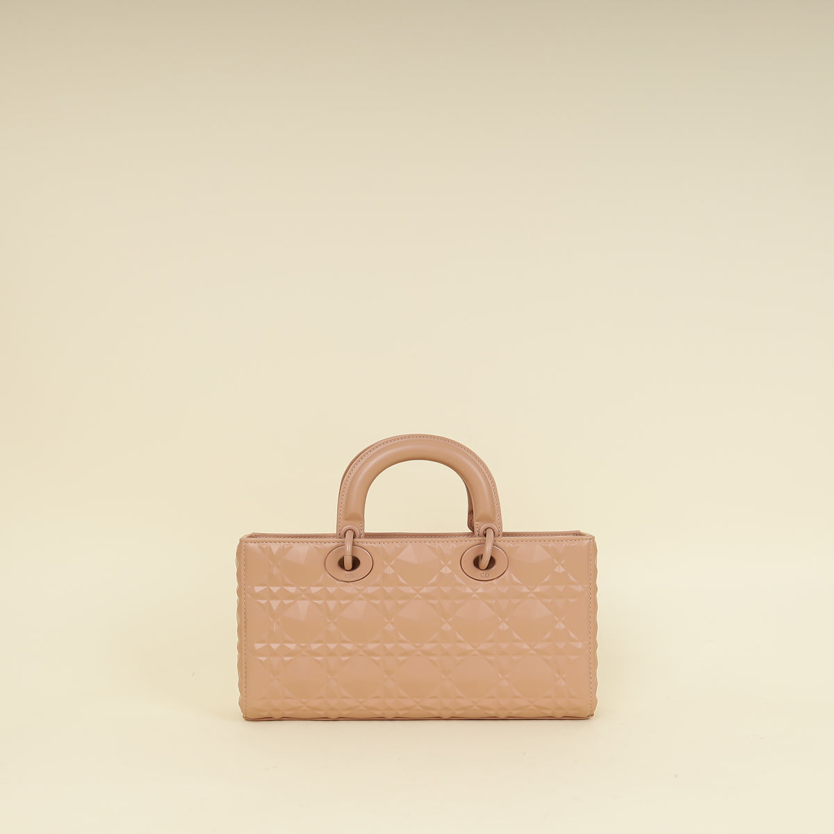 Christian Dior Rose De Vents Lady Dior D-Joy Cannage Diamond Medium Bag