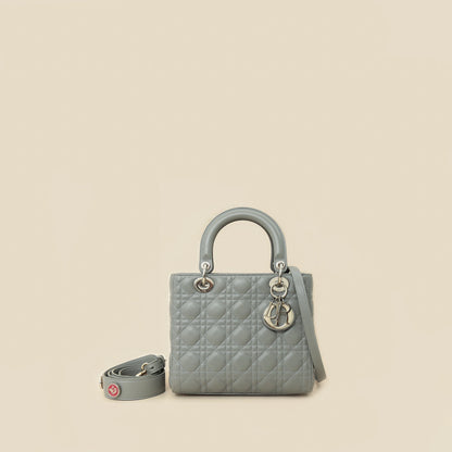 Christian Dior Gray Lady Dior Medium Bag