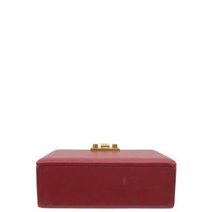 Christian Dior Burgundy Addict Lockbox Bag