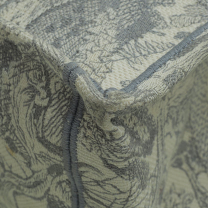 Christian Dior Grey Book Tote Toile De Jouy Medium Bag