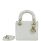 Christian Dior White Lizard Lady Dior Mini Bag