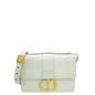 Christian Dior White 30 Montaigne Medium Shoulder Bag