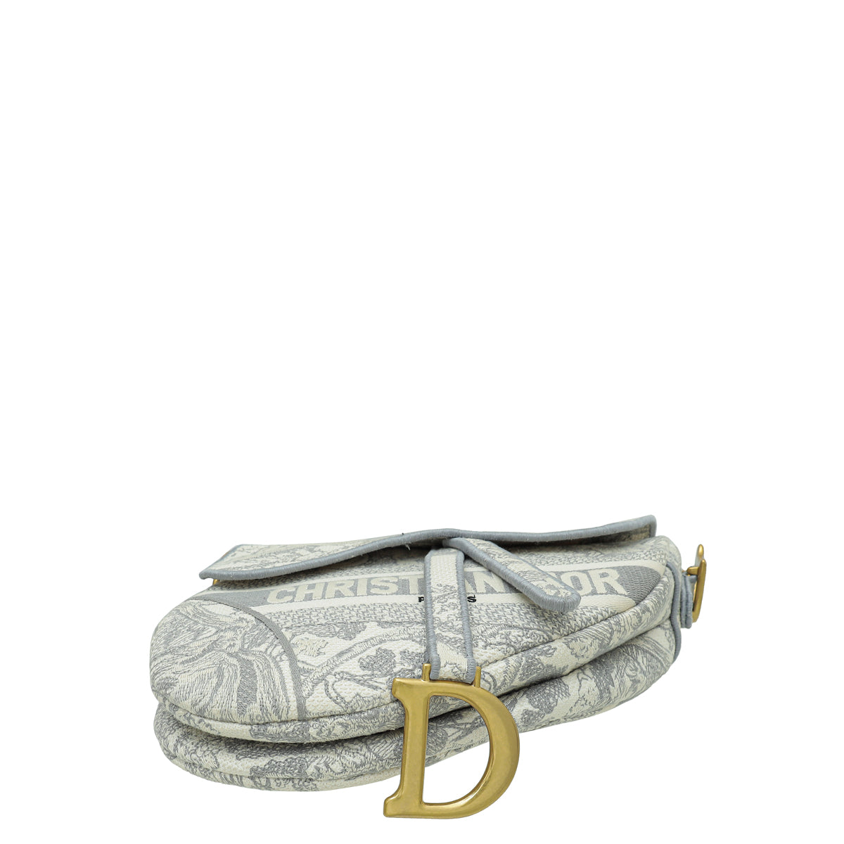 Dior Saddle Leather Crossbody Grey