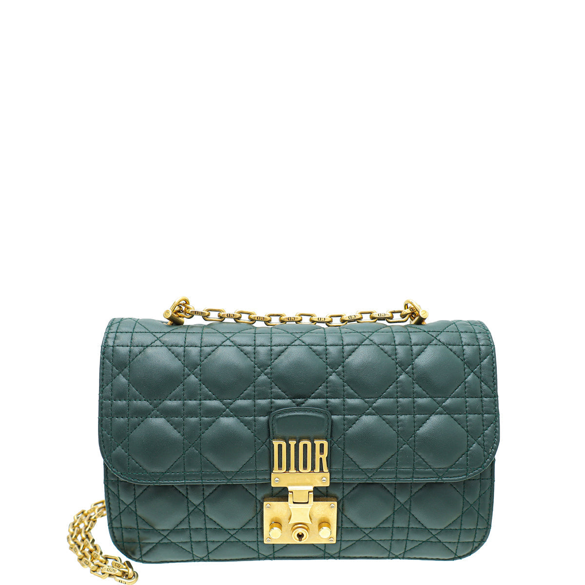 Christian Dior Emerald Green Dioraddict Flap Small Bag