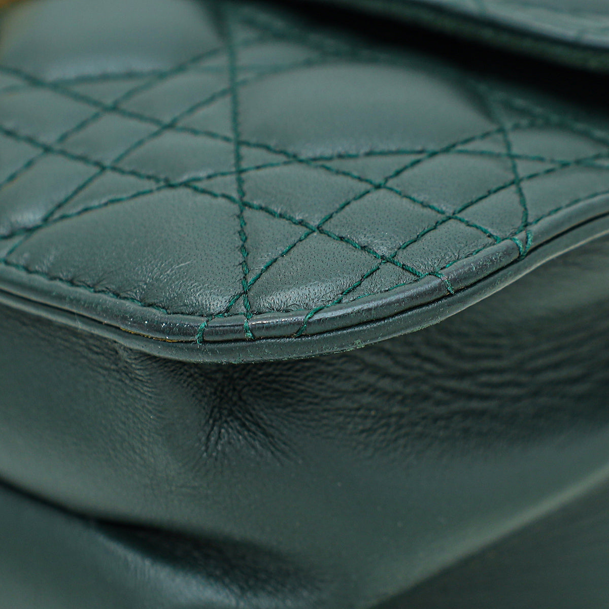Christian Dior Emerald Green Dioraddict Flap Small Bag