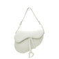 Christian Dior White Saddle Ultra Matte Medium Bag
