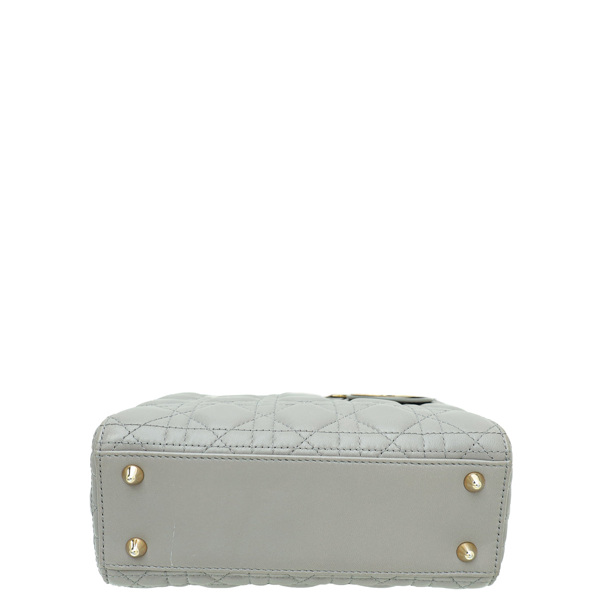 Dior Lady Dior Leather Handbag Grey