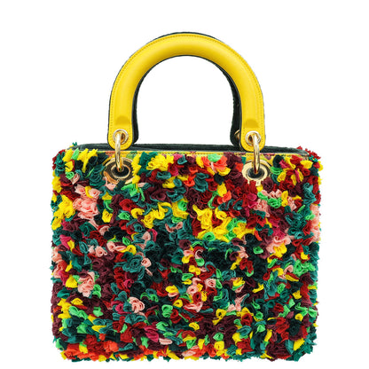 Christian Dior Yellow Multicolor L E Shara Hughes Lady Dior Medium Bag