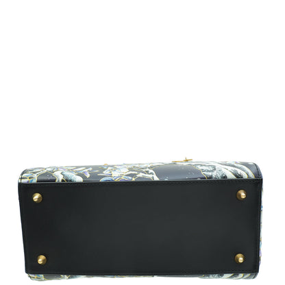 Christian Dior Dark Blue L E Lady Dior Raqib Shaw Medium Bag