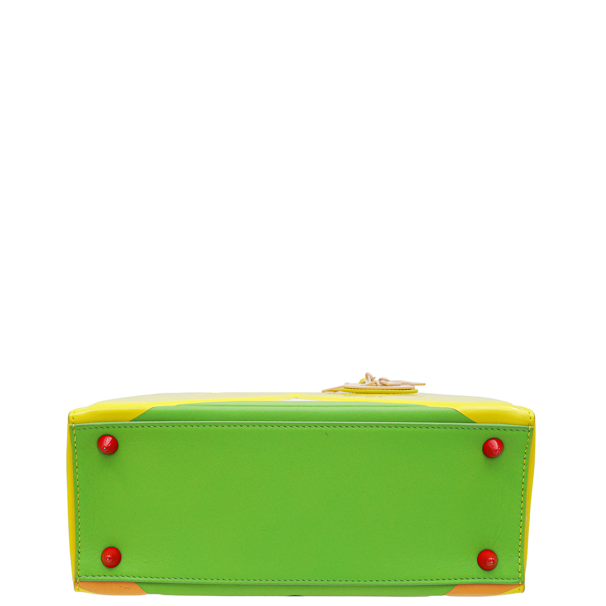 Christian Dior Yellow Multicolor Art Ltd Ed Leonhard Hurzlmeier Lady Dior Medium Bag