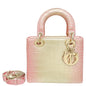 Christian Dior Metallic Bicolor Alligator Lady Dior Small Bag