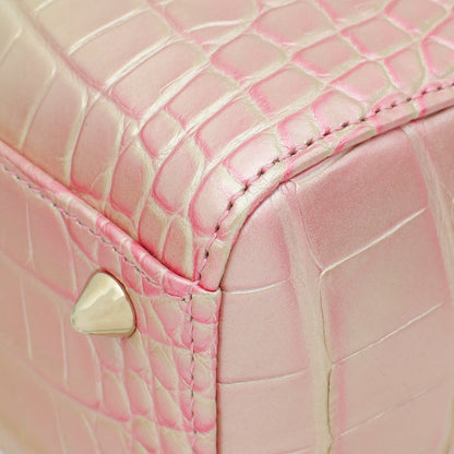 Christian Dior Metallic Bicolor Alligator Lady Dior Small Bag