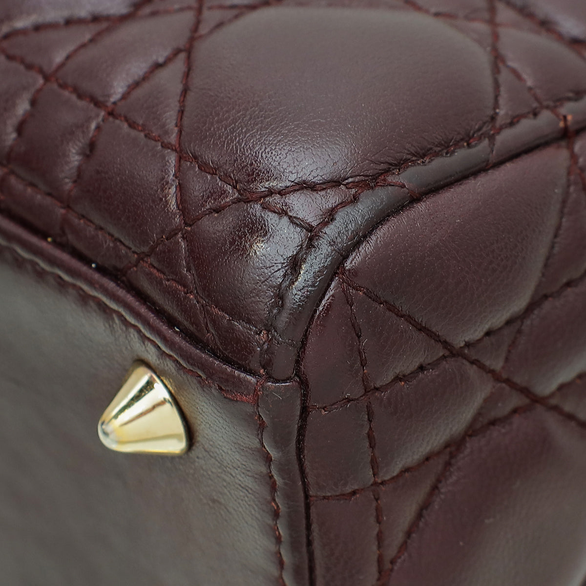 Christian Dior Burgundy My Abcdior Lady Dior Small Bag
