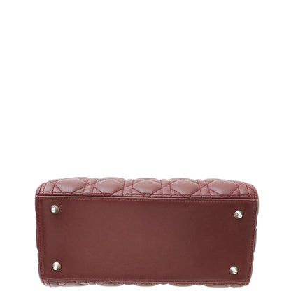 Dior Lady Dior Burgundy Handbag Burgundy