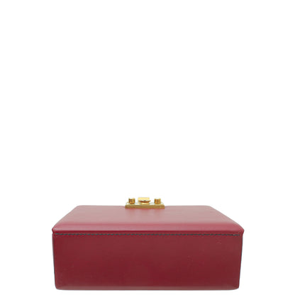 Christian Dior Burgundy Dioraddict Lockbox Bag