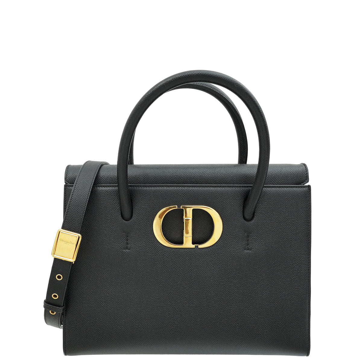 Christian Dior Black St Honore Top Handle Tote Large Bag