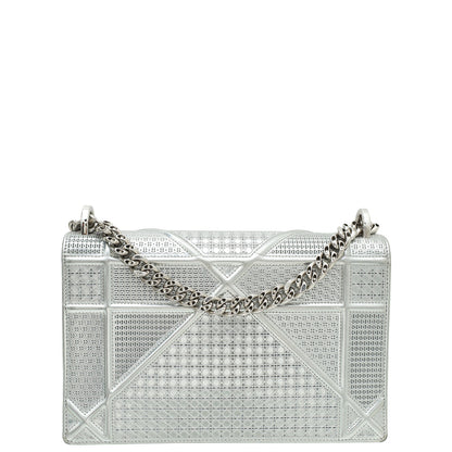 Dior Diorama Cannage Silver Shoulder Bag