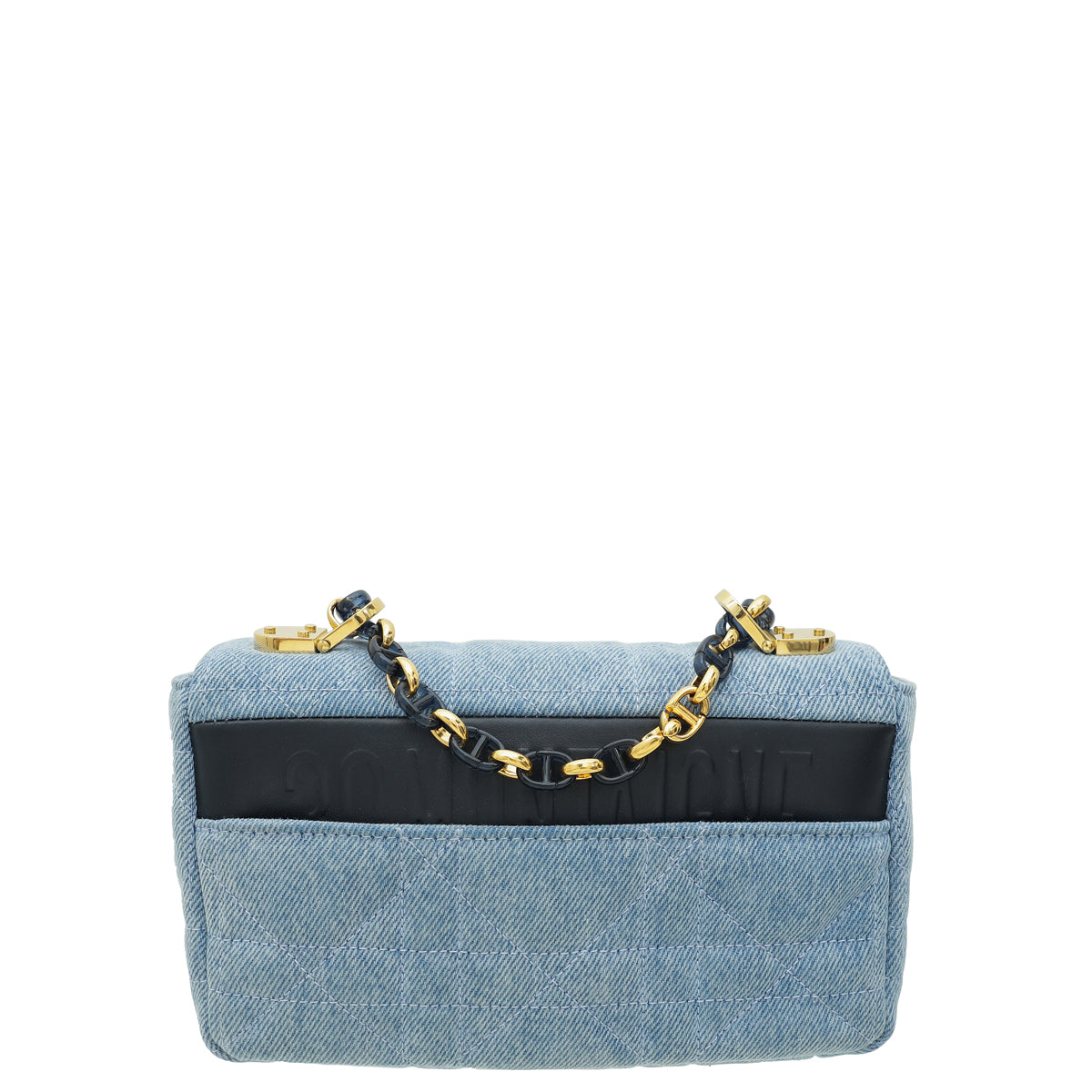 Dior Caro Cannage Blue Shoulder Bag