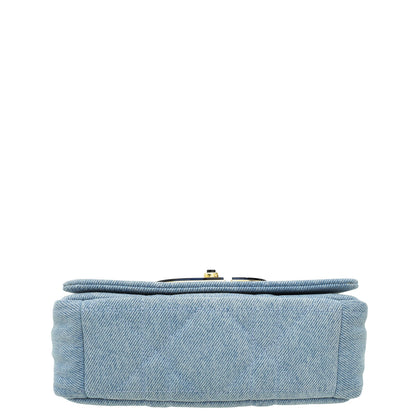 Dior Caro Cannage Blue Shoulder Bag