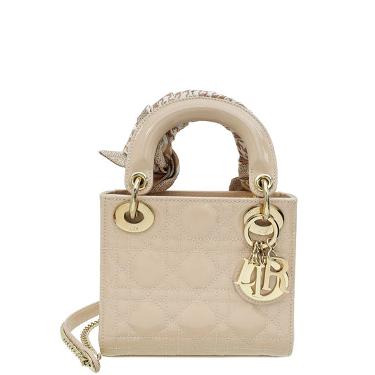 Dior Lady Dior Leather Handbag Pink