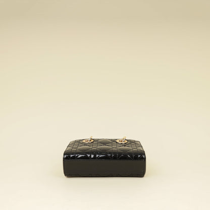 Christian Dior Black Cannage Micro Lady D-Joy Bag