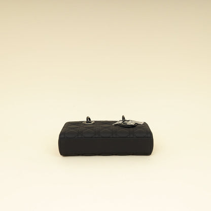 Christian Dior Black Ultramatte Cannage Lady D-Joy Small Bag