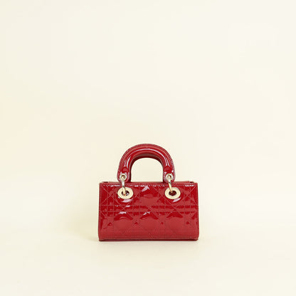 Christian Dior Cherry Red Micro Lady D-Joy Bag