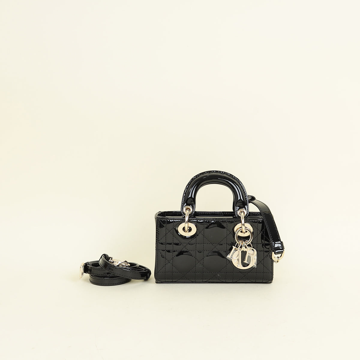 Christian Dior Black Micro Lady D-Joy Bag