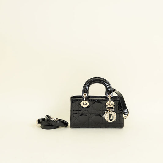 Christian Dior Black Micro Lady D-Joy Bag