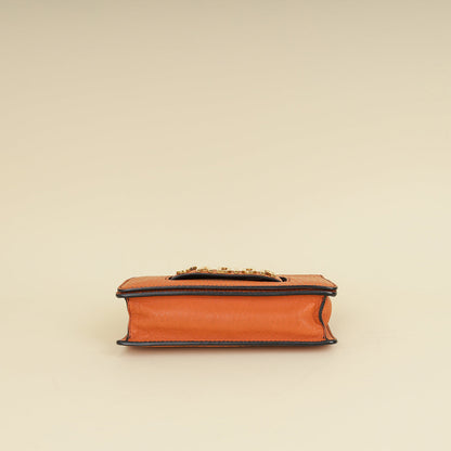 Christian Dior Orange J'Adior Medium Flap Chain Bag