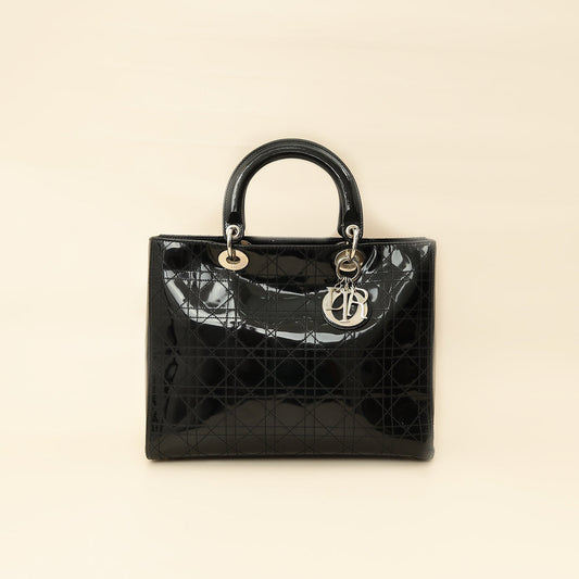 Dior Lady Dior Leather Handbag Style 80